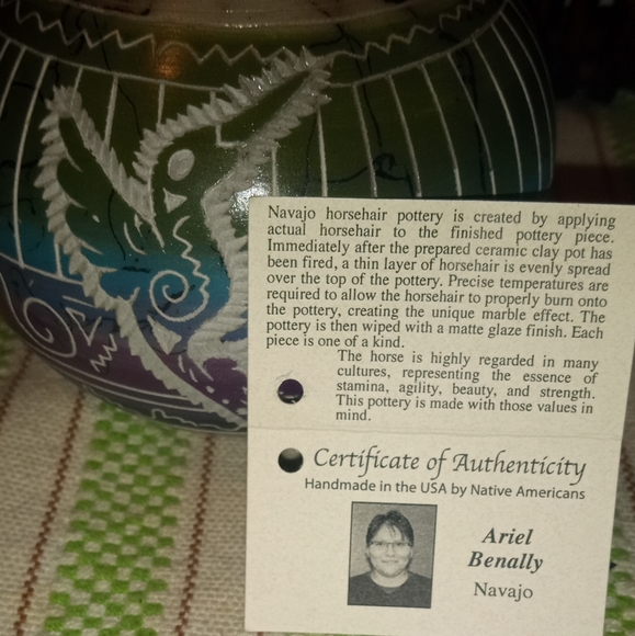 Navajo Horsehair Pottery - Picture 4 of 4